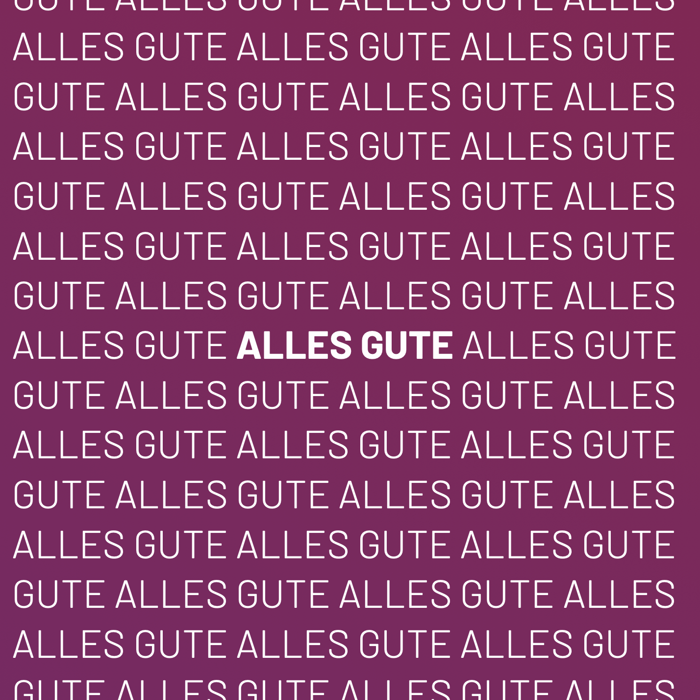 "ALLES GUTE"